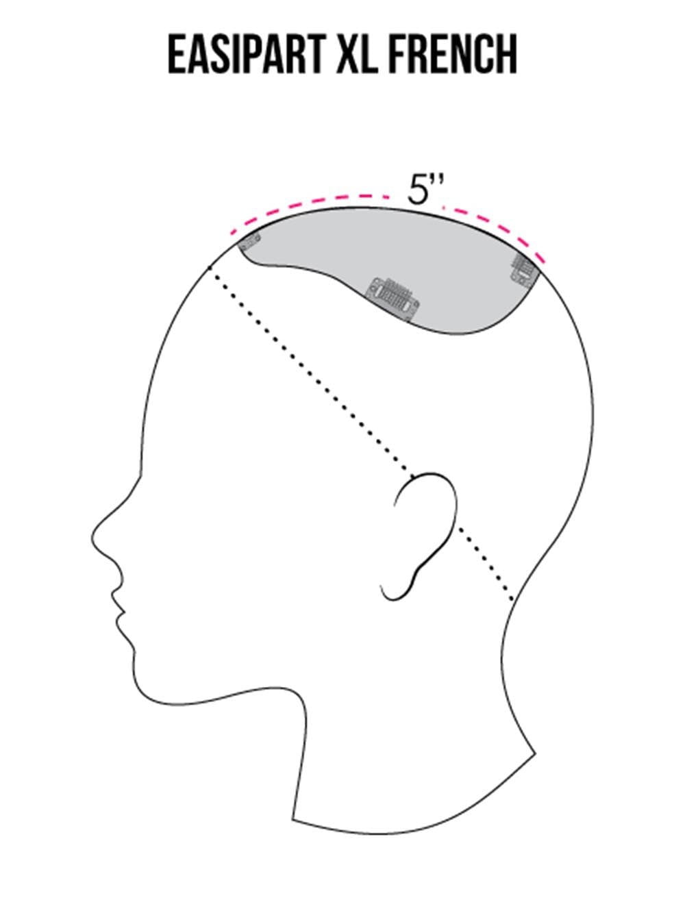 easiPart French XL 12 | Remy Human Hair Topper (HT) - Image 5