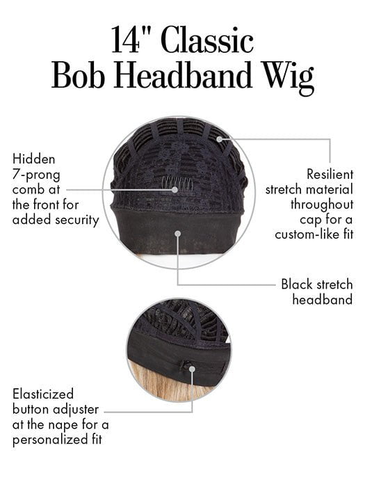 Classic Bob Headband Wig | Synthetic Hairpiece - Image 7